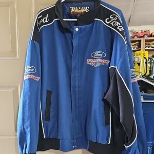 Ford Legacy Blue and Black Varsity Jacket